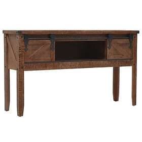 vidaXL Console Table Brown Solid Pine 131x35.5x75cm 246121