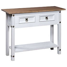 vidaXL Konsolbord mexikansk Coronastil furu vit 90x34.5x73 cm 282646