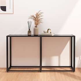 vidaXL Konsolbord svart 140x35x75.5 cm härdat glas 331675