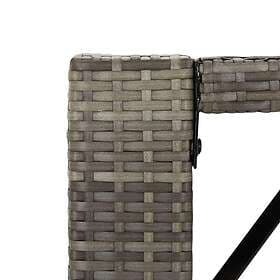 vidaXL Bar Table with glass top grey 185x80x110 cm polyrattan 362601