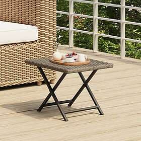 vidaXL Folding Table Grey 45x35x32 cm Synthetic Rattan 362252