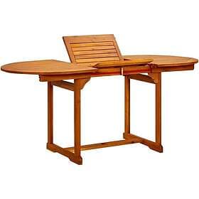 vidaXL Dining Table för trädgården (120-170)x80x75 cm massiv akacia 316567
