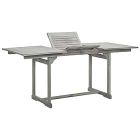 vidaXL Dining Table for garden (120-170)x80x75 cm solid acacia wood 316575