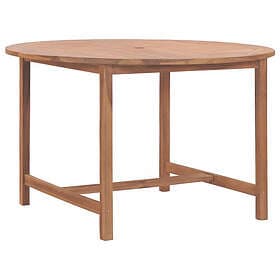 vidaXL Garden Dining Table Ø110x75 cm solid teak 318476