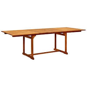 vidaXL Trädgårdsbord (160-240)x100x75 cm massivt akaciaträ 316566