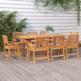vidaXL Garden Table 200x90x75 cm solid acacia wood