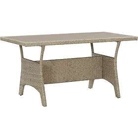 vidaXL Garden Table grey 120x70x66 cm synthetic rattan 316583