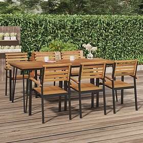 vidaXL Trädgårdsbord med hårnålsben 200x90x75 cm massivt akaciaträ 319522