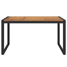 vidaXL Garden Table with U-shaped legs 140x80x75 cm solid acacia wood