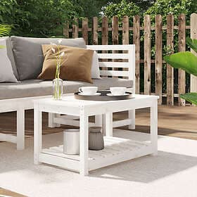 vidaXL Garden Table white 82.5x50.5x45 cm solid pine 824135