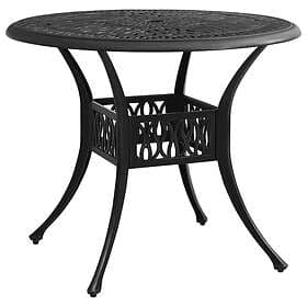 vidaXL Trädgårdsbord svart 90x90x74 cm gjuten aluminium 315586