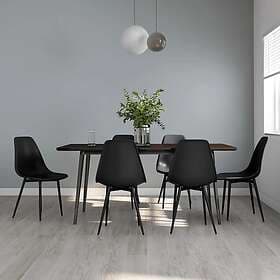 vidaXL Matstolar 6 st svart PP 3082342