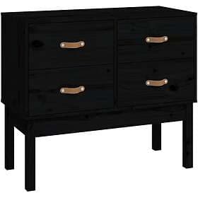 vidaXL Konsolbord svart 90x40x78 cm massiv furu 821743
