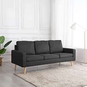 vidaXL 3-seater sofa dark grey fabric