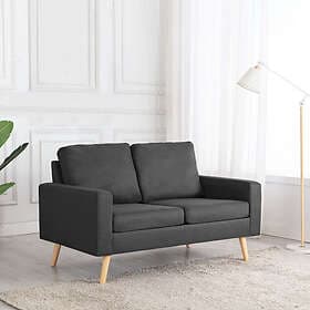 vidaXL Sofa 2-seater dark grey fabric