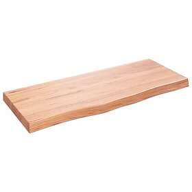 vidaXL Bordsskiva ljusbrun 100x40x6 cm behandlad massiv ek 363685