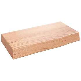 vidaXL Bordsskiva ljusbrun 40x20x6 cm behandlad massiv ek 363625