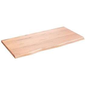 vidaXL Bordsskiva ljusbrun 80x40x2 cm behandlad massiv ek 363665