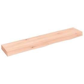 vidaXL Hyllplan 100x20x6 cm obehandlad massiv ek 363559