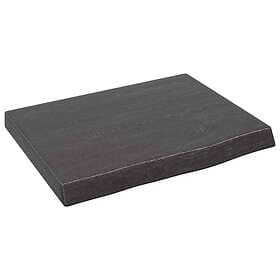 vidaXL Hyllplan mörkgrå 40x30x4 cm behandlad massiv ek 363747