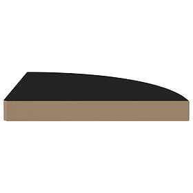 vidaXL Svävande hörnhyllor 4 st svart 35x35x3.8 cm MDF 323921