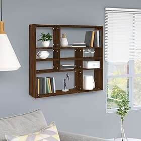 vidaXL Wall Shelf Brown Oak 90x16x78 cm Engineered Wood 815560