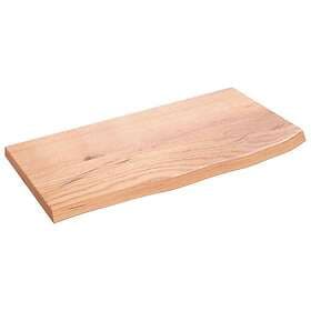 vidaXL Wall Shelf Light Brown 60x30x2 cm Treated Solid Oak 363644