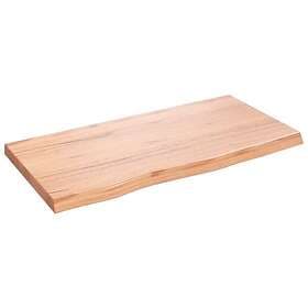 vidaXL Vägghylla ljusbrun 80x40x4 cm behandlad massiv ek 363666