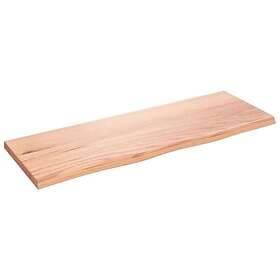 vidaXL Vägghylla ljusbrun 80x30x2 cm behandlad massiv ek 363662