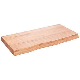 vidaXL Vägghylla ljusbrun 80x40x6 cm behandlad massiv ek 363667