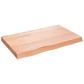 vidaXL Vägghylla ljusbrun 80x50x6 cm behandlad massiv ek 363670