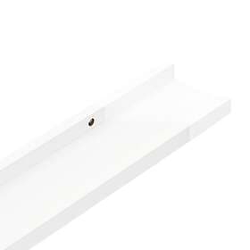 vidaXL Wall Shelves 4 pcs White High Gloss 80x9x3 cm 326655