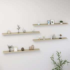 vidaXL Wall Shelves 4 pcs Sonoma Oak 115x9x3 cm 326688