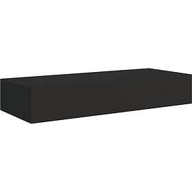 vidaXL Väggmonterad låda svart 60x23.5x10 cm MDF 330257
