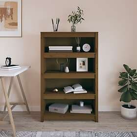 vidaXL Bokhylla honungsbrun 80x35x126 cm massiv furu 821687