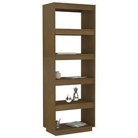 vidaXL Bokhylla/rumsavdelare honungsbrun 60x35x167 cm massiv furu 810877