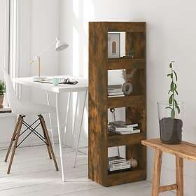 vidaXL Bokhylla/Rumsavdelare rökfärgad ek 40x30x135 cm 813590