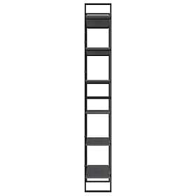 vidaXL High Bookcase Grey 100x30x210 cm Solid Pine 806564