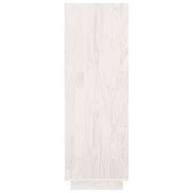 vidaXL Bokhylla/rumsavdelare vit 80x35x103 cm massiv furu 810885