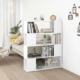 vidaXL Bokhylla Rumsavdelare vit 100x24x124 cm 809188