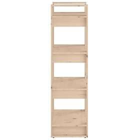 vidaXL Bokhylla/rumsavdelare 60x35x125 cm massivt trä 813884