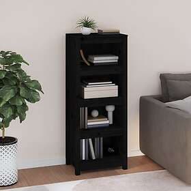 vidaXL Bokhylla svart 50x35x125.5 cm massiv furu 821713