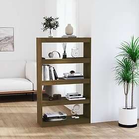 vidaXL Bokhylla/rumsavdelare honungsbrun 80x30x135.5 cm furu 808196