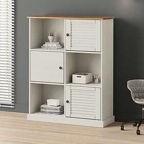 vidaXL Bokhylla VIGO vit 90x35x114.5 cm massiv furu 353182