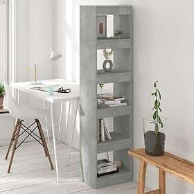 vidaXL Bokhylla/Rumsavdelare betonggrå 40x30x166 cm 811632