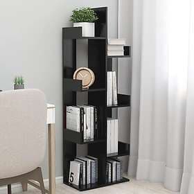 vidaXL Bokhylla Black 48x25.5x140 cm Engineered Wood 808910
