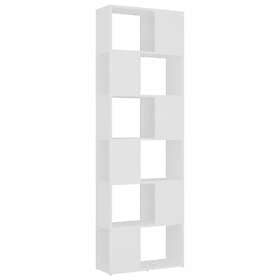 vidaXL Bokhylla/Rumsavdelare vit 60x24x186 cm 809098