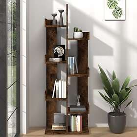 vidaXL Bokhylla rökfärgad ek 48x25.5x140 cm konstruerat trä 816005