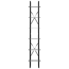 vidaXL Bokhylla 6 hyllplan vit 40x30x210 cm konstruerat trä 806497
