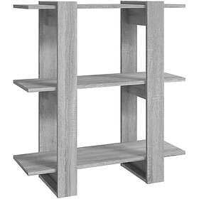 vidaXL Bokhylla/Rumsavdelare grå sonoma-ek 80x30x87 cm 813579